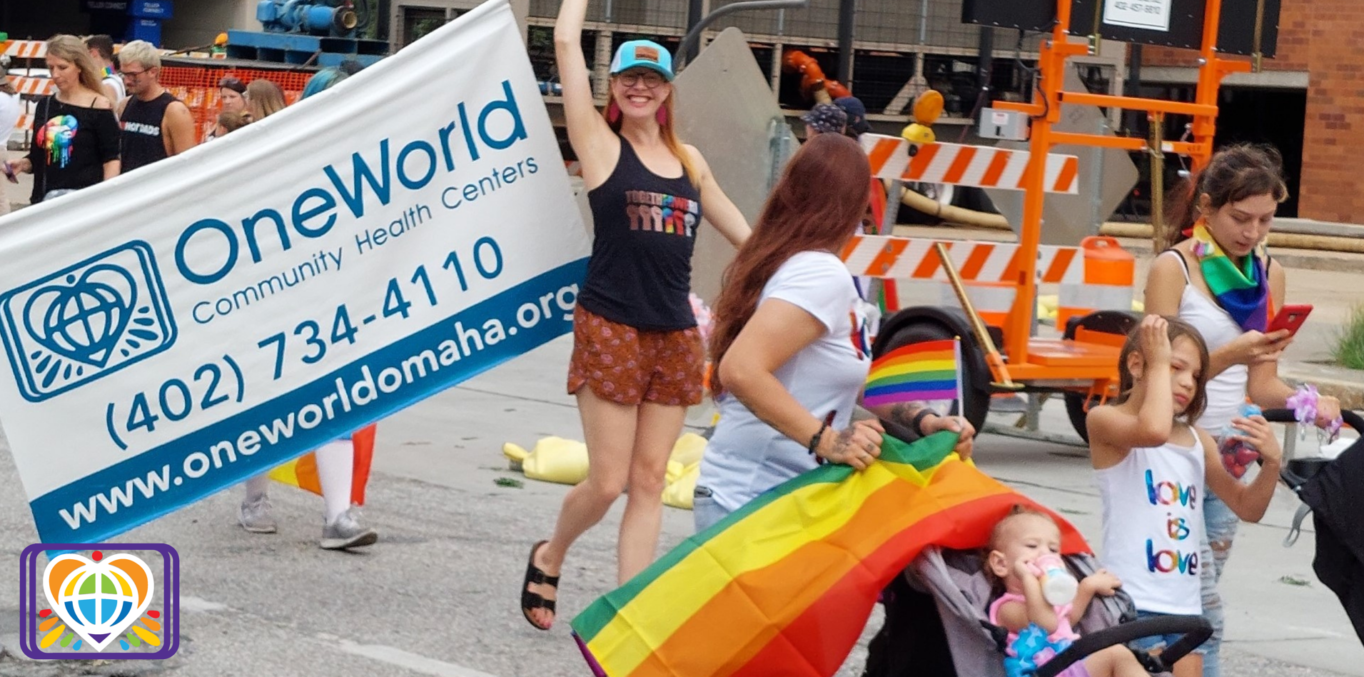OneWorld employees marching in the 2021 Heartland Pride Parade.