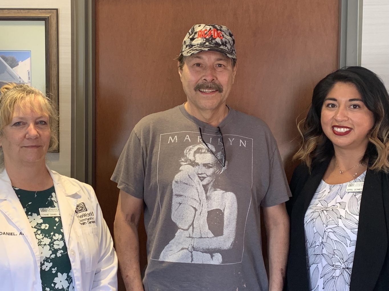 From left to right: Connie Daniel, Robert and April Gomez.