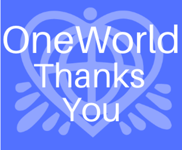 OneWorld Thanks You text graphic